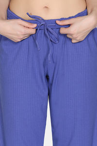 Zivame 2 Mile Fashion Knit Poly Loungewear Set - Iris Bloom — thumbnail 9
